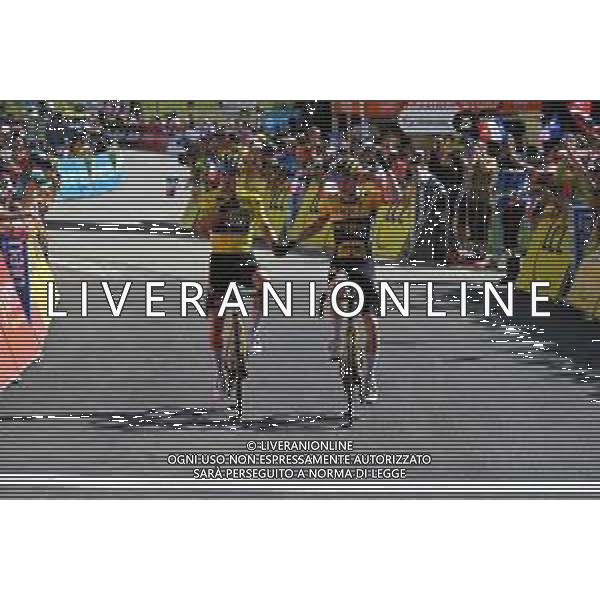 12-06-2022 Criterium Du Dauphine Libere; Tappa 08 Saint Alban Leysse - Plateau De Solaison; 2022, Jumbo - Visma; Vingegaard, Jonas; Roglic, Primoz; Plateau De Solaison; ©SIROTTI/AGENZIA ALDO LIVERANI SAS
