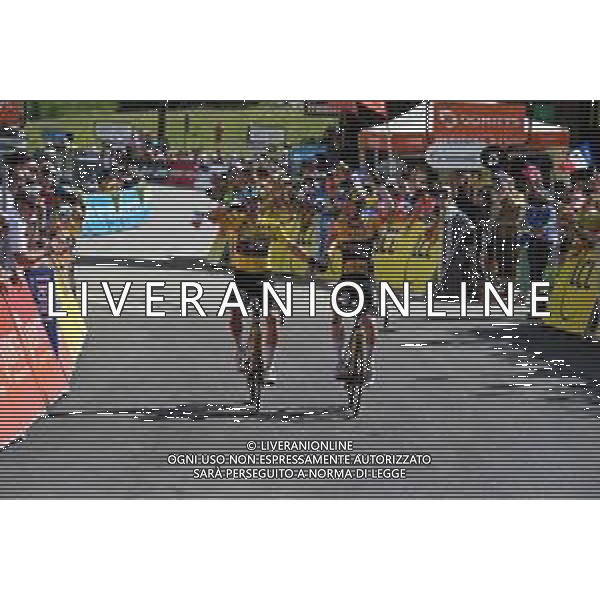 12-06-2022 Criterium Du Dauphine Libere; Tappa 08 Saint Alban Leysse - Plateau De Solaison; 2022, Jumbo - Visma; Vingegaard, Jonas; Roglic, Primoz; Plateau De Solaison; ©SIROTTI/AGENZIA ALDO LIVERANI SAS