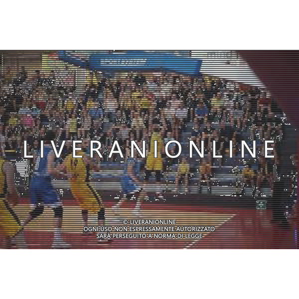 IMOLA GARA 3 DEI PLAY OFF DELLA SERIE C GOLD TRA VIRTUS IMOLA E FERRARA NELLA FOTO JACOPO AGLIO IN UN TIRO DA TRE PUNTI ©SANNA/AGENZIA ALDO LIVERANI SAS