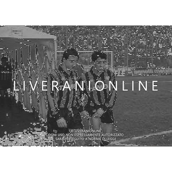 06-01-1991 BERGAMO CAMPIONATO DI CALCIO SERIE A ATALANTA-CESENA 3-0 NELLA FOTO CARLO PERRONE E WALTER BONACINA AG ALDO LIVERANI SAS