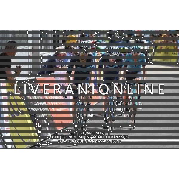 12-06-2022 Criterium Du Dauphine Libere; Tappa 08 Saint Alban Leysse - Plateau De Solaison; 2022, Movistar; Verona Quintanilla, Carlos; Jorgenson, Matteo; Plateau De Solaison; ©SIROTTI/AGENZIA ALDO LIVERANI SAS