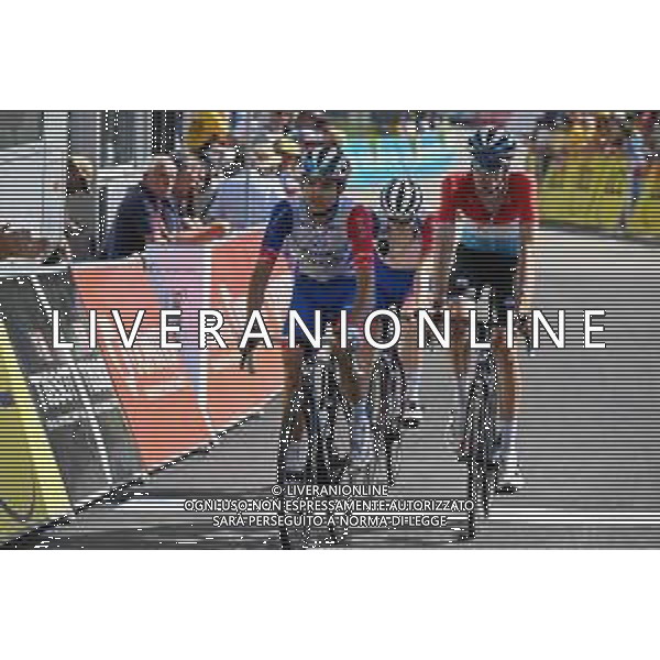 12-06-2022 Criterium Du Dauphine Libere; Tappa 08 Saint Alban Leysse - Plateau De Solaison; 2022, Groupama - Fdj; Molard, Rudy; Geniets, Kevin; Gaudu, David; Plateau De Solaison; ©SIROTTI/AGENZIA ALDO LIVERANI SAS