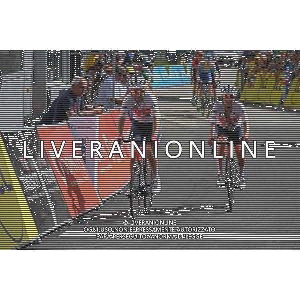 12-06-2022 Criterium Du Dauphine Libere; Tappa 08 Saint Alban Leysse - Plateau De Solaison; 2022, Trek - Segafredo; Gallopin, Tony; Elissonde, Kenny; Plateau De Solaison; ©SIROTTI/AGENZIA ALDO LIVERANI SAS