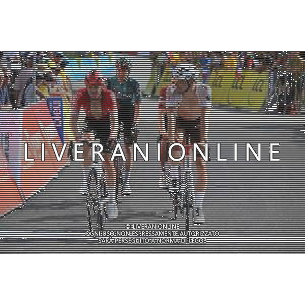 12-06-2022 Criterium Du Dauphine Libere; Tappa 08 Saint Alban Leysse - Plateau De Solaison; 2022, Arkea - Samsic; 2022, Ag2r - Citroen; Bouet, Maxime; Naesen, Oliver; Plateau De Solaison; ©SIROTTI/AGENZIA ALDO LIVERANI SAS