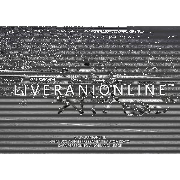 26-10-1986 MILANO CAMPIONATO DI CALCIO SERIE A MILAN-BRESCIA 2-0 NELLA FOTO GOAL GIUSEPPE GALDERISI AG ALDO LIVERANI SAS