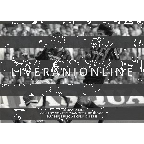 12-10-1986 MILANO CAMPIONATO DI CALCIO SERIE A MILAN -INTER 0-0 NELLA FOTO FRANCO BARESI E OLIVIERO GARLINI AG ALDO LIVERANI SAS