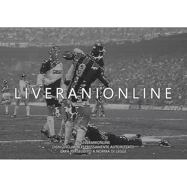11-01-1987 MILANO CAMPIONATO DI CALCIO SERIE A MILAN-UDINESE 0-0 NELLA FOTO PIETRO VIRDIS E BENIAMINO ABATE AG ALDO LIVERANI SAS