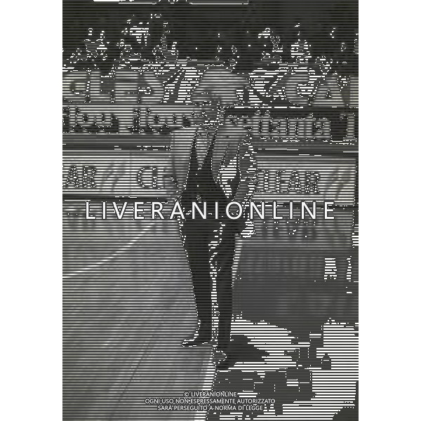 1993-1994 CANTU\' CAMPIONATO DI BASKET SERIE A 1 CLEAR CANTU\'-STEFANEL MILANO NELLA FOTO BRUNO ARRIGONI ALLENATORE CLEAR CANTU\' AG ALDO LIVERANI SAS