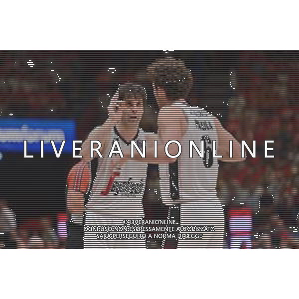 © TVRG Milos Teodosic (Virtus Bologna) e sulla DX Alessandro Pajola (Virtus Bologna) Assago (MI) 14-06-2022 Mediolanum Forum AX Armani Exchange Milano vs Virtus Segafredo Bologna Campionato Serie A UnipolSai gara 4 finale playoff foto Roberto Garavaglia/ag. Aldo Liverani sas/AGENZIA ALDO LIVERANI SAS
