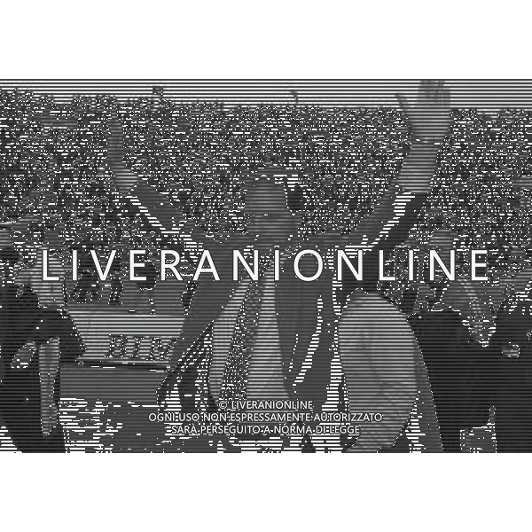 30-04-1995 BOLOGNA CAMPIONATO DI SERIE C BOLOGNA-LEFFE 1-0 NELLA FOTO RENZO ULIVIERI ALLENATORE BOLOGNA PROMOZIONE IN SERIE B AG ALDO LIVERANI SAS