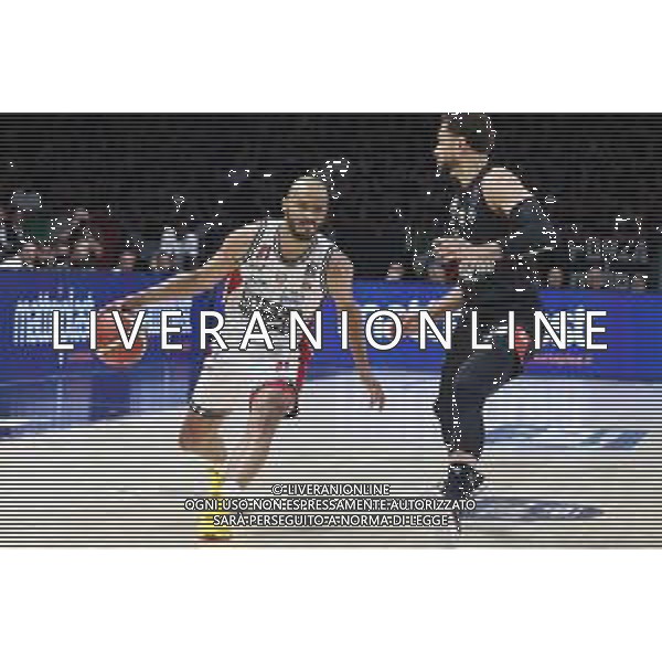 Shavon Shields (Armani Exchange Milano) (L) thwarted by Kyle Weems (Segafredo Virtus Bologna) - Virtus Segafredo Bologna vs AX Armani Exchange Milano Game 5 Finale Italian Basketball A Serie Championship 16.06.2022 ©Michele Nucci/LMedia/AGENZIA ALDO LIVERANI SAS