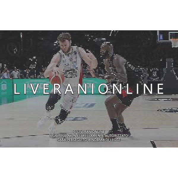 Nicolo\' Melli (Armani Exchange Milano) (L) thwarted by \Jakarr Sampson (Segafredo Virtus Bologna) - Virtus Segafredo Bologna vs AX Armani Exchange Milano Game 5 Finale Italian Basketball A Serie Championship 16.06.2022 ©Michele Nucci/LMedia/AGENZIA ALDO LIVERANI SAS
