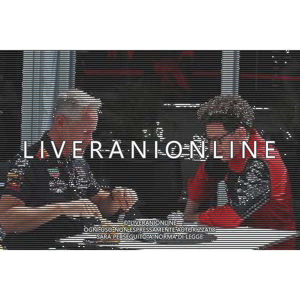 (L to R): Jonathan Wheatley (GBR) Red Bull Racing Team Manager with Mattia Binotto (ITA) Ferrari Team Principal. 17.06.2022. Formula 1 World Championship, Rd 9, Canadian Grand Prix, Montreal, Canada, Practice Day. - www.xpbimages.com, EMail: requests@xpbimages.com © Copyright: Coates / XPB Images/AGENZIA ALDO LIVERANI SAS - ITALY ONLY EDITORIAL USE ONLY