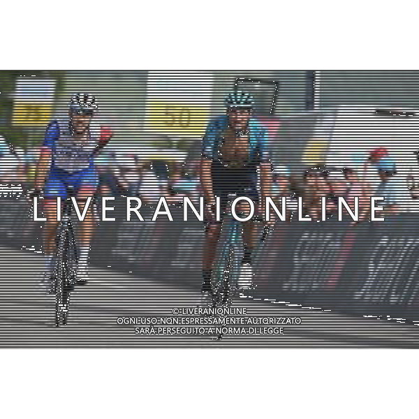 17-06-2022 Tour De Suisse; Tappa 06 Locarno - Moosalp; 2022, Groupama - Fdj; 2022, Astana - Qazaqstan; Badilatti, Matteo; Moscon, Gianni; Moosalp; ©SIROTTI/AGENZIA ALDO LIVERANI SAS