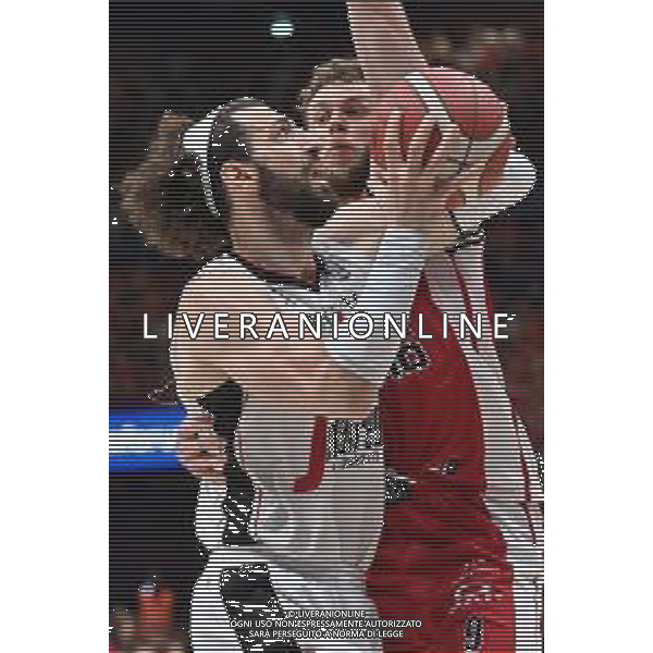 © TVRG Tornike Shengelia (Virtus Bologna) SX e Nicolo\' Melli (Olimpia Milano) DX Assago (MI) 18-06-2022 Mediolanum Forum AX Armani Exchange Milano vs Virtus Segafredo Bologna Campionato Serie A UnipolSai gara 6 finale playoff foto Roberto Garavaglia/ag. Aldo Liverani sas/AGENZIA ALDO LIVERANI SAS