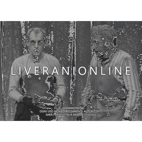 1984 MILANO TRASMISSIONE TELEVISIVA “ IL TRAPPOLONE“ NELL\'ANNO 1984 NELLA FOTO RENZO MONTAGNANI AG ALDO LIVERANI SAS