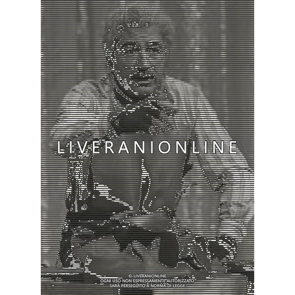1984 MILANO TRASMISSIONE TELEVISIVA “ IL TRAPPOLONE“ NELL\'ANNO 1984 NELLA FOTO RENZO MONTAGNANI AG ALDO LIVERANI SAS