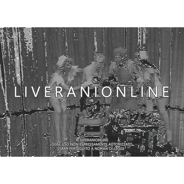 1984 MILANO TRASMISSIONE TELEVISIVA “ IL TRAPPOLONE“ NELL\'ANNO 1984 NELLA FOTO RENZO MONTAGNANI AG ALDO LIVERANI SAS 