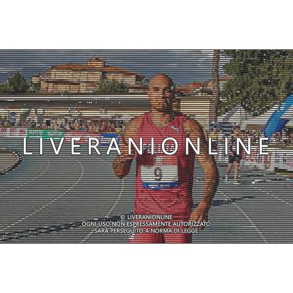 Alessio De Marco/LMedia - Italian Athletics Championship 2022 (day1) - Italian Athletics <stagioneSportiva> June 25 2022 - Raul Guidobaldi stadium Rieti, Italy Italian Athletics Championship 2022 (day1) Photo showing: Marcell Jacobs (ITA) Fiamme Oro - Tokyo 2020 Olympic Gold Medal @Alessio De Marco/LiveMedia /AGENZIA ALDO LIVERANI SAS