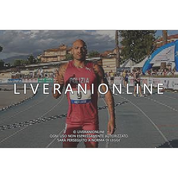 Alessio De Marco/LMedia - Italian Athletics Championship 2022 (day1) - Italian Athletics <stagioneSportiva> June 25 2022 - Raul Guidobaldi stadium Rieti, Italy Italian Athletics Championship 2022 (day1) Photo showing: Marcell Jacobs (ITA) Fiamme Oro - Tokyo 2020 Olympic Gold Medal @Alessio De Marco/LiveMedia /AGENZIA ALDO LIVERANI SAS