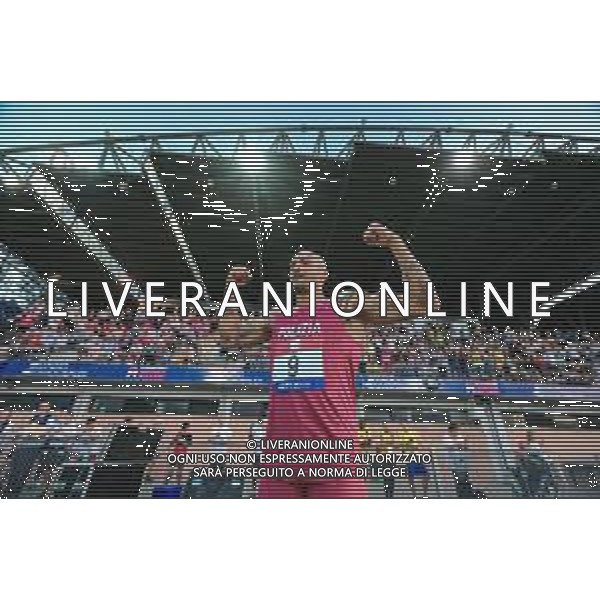 Alessio De Marco/LMedia - Italian Athletics Championship 2022 (day1) - Italian Athletics <stagioneSportiva> June 25 2022 - Raul Guidobaldi stadium Rieti, Italy Italian Athletics Championship 2022 (day1) Photo showing: Marcell Jacobs (ITA) Fiamme Oro - Tokyo 2020 Olympic Gold Medal - 100m Final @Alessio De Marco/LiveMedia /AGENZIA ALDO LIVERANI SAS