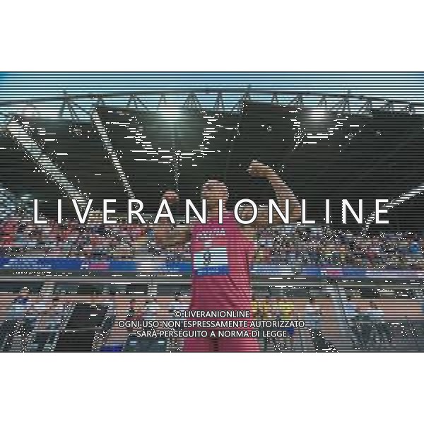 Alessio De Marco/LMedia - Italian Athletics Championship 2022 (day1) - Italian Athletics <stagioneSportiva> June 25 2022 - Raul Guidobaldi stadium Rieti, Italy Italian Athletics Championship 2022 (day1) Photo showing: Marcell Jacobs (ITA) Fiamme Oro - Tokyo 2020 Olympic Gold Medal - 100m Final @Alessio De Marco/LiveMedia /AGENZIA ALDO LIVERANI SAS