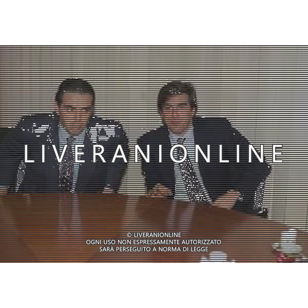 RETROSPETTIVA STEFANO GARILLI PRESIDENTE PIACENZA CALCIO NELLA FOTO STEFANO GARILLI PRESIDENTE PIACENZA CALCIO NELL\'ANNO 1996-1997 CON IL FRATELLO FABRIZIO GARILLI AG ALDO LIVERANI SAS