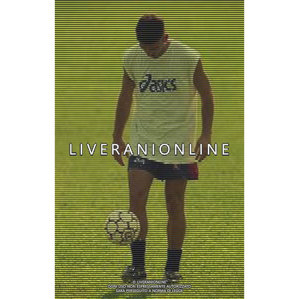 13-07-1999 TENNA ALLENAMENTO PRE CAMPIONATO SALERNITANA CALCIO NELLA FOTO MARCO DI VAIO AG ALDO LIVERANI SAS