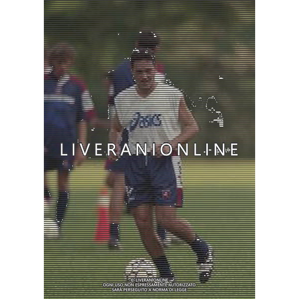 13-07-1999 TENNA ALLENAMENTO PRE CAMPIONATO SALERNITANA CALCIO NELLA FOTO DAVID DI MICHELE AG ALDO LIVERANI SAS