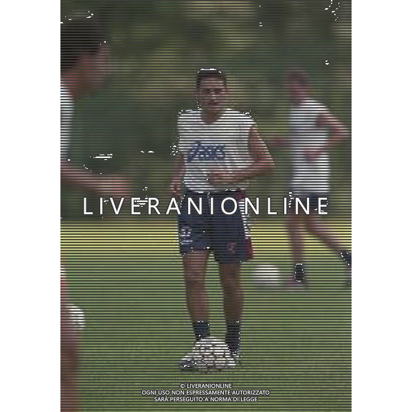 13-07-1999 TENNA ALLENAMENTO PRE CAMPIONATO SALERNITANA CALCIO NELLA FOTO DAVID DI MICHELE AG ALDO LIVERANI SAS