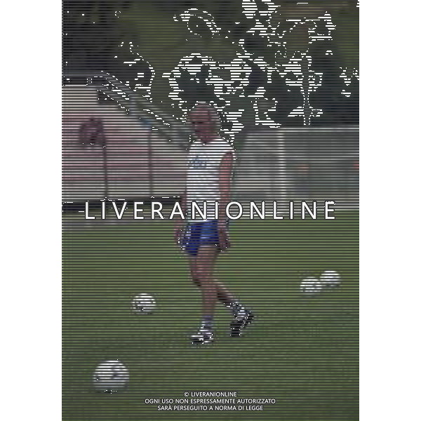 1997 ALLENAMENTO PRECAMPIONATO SAMPDORIA CALCIO NELLA FOTO LUIS CESAR MENOTII ALLENATORE SAMPDORIA CALCIO AG ALDO LIVERANI SAS
