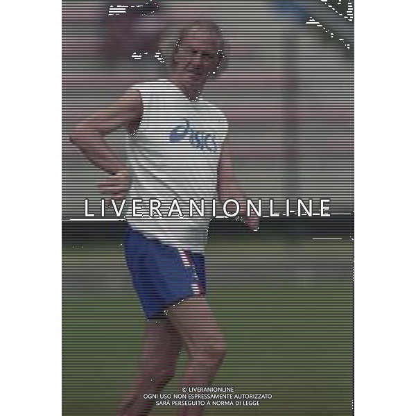 1997 ALLENAMENTO PRECAMPIONATO SAMPDORIA CALCIO NELLA FOTO LUIS CESAR MENOTII ALLENATORE SAMPDORIA CALCIO AG ALDO LIVERANI SAS