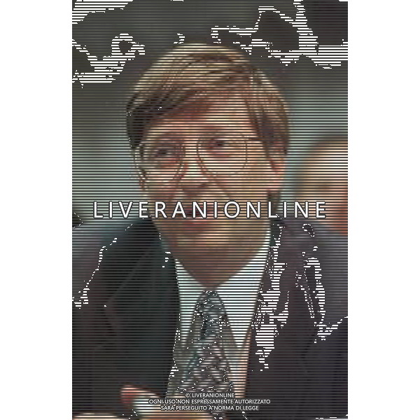 Conferenza Stampa dell\'imprenditore Bill Gates per la presentazione ufficiale in Italia di Windows \'95, a Villa Erba a Cernobbio (Como) 2 settembre 1995 /AGENZIA ALDO LIVERANI SAS