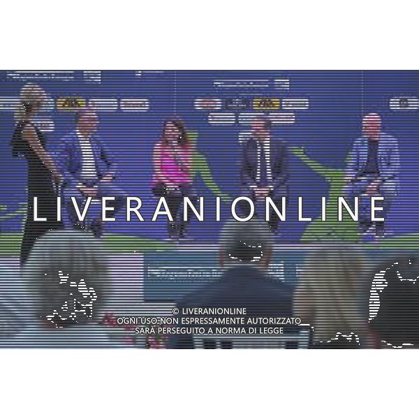 Rimini 30/06/2022 - Inaugurazione del Calcio Mercato 2022/2023 presso il Grand Hotel di Rimini nella foto: giuseppe bergomi e ROSSELLA SENSI e Matteo Marani ©Claudio Zamagni/Agenzia Aldo Liverani /AGENZIA ALDO LIVERANI SAS