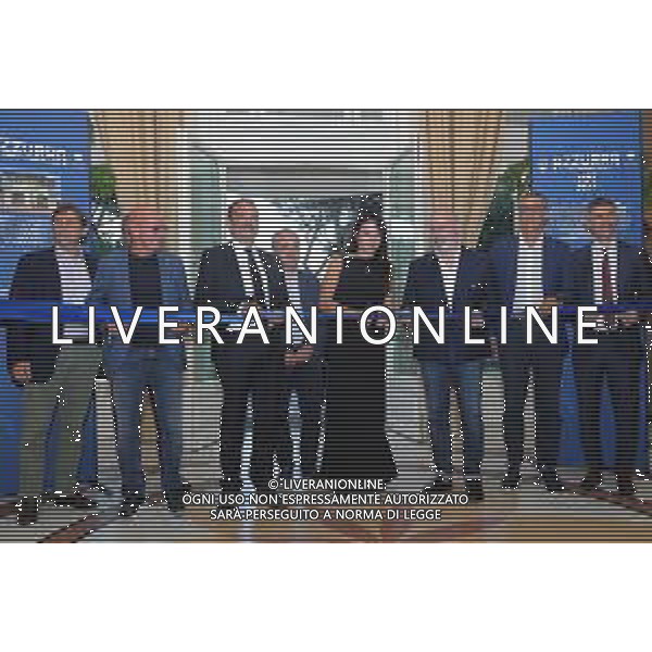 Rimini 30/06/2022 - Inaugurazione del Calcio Mercato 2022/2023 presso il Grand Hotel di Rimini nella foto: LA MOGLIE DI PAOLO ROSSI AL TAGLIO DEL NASTRO CHE INAUGURA LA MOSTRA ©Claudio Zamagni/Agenzia Aldo Liverani /AGENZIA ALDO LIVERANI SAS