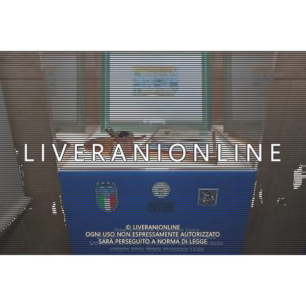 Rimini 30/06/2022 - Inaugurazione del Calcio Mercato 2022/2023 presso il Grand Hotel di Rimini nella foto: LA PIPA DI SANDRO PERTINI E ENZO BERZOT ©Claudio Zamagni/Agenzia Aldo Liverani /AGENZIA ALDO LIVERANI SAS