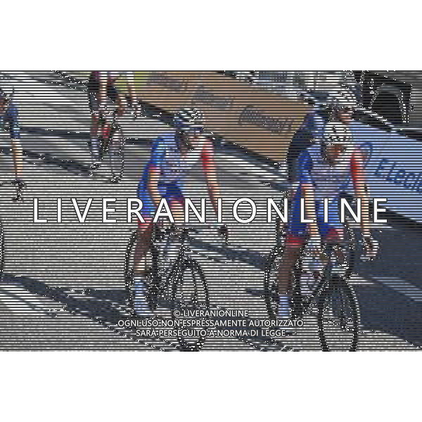 02-07-2022 Tour De France; Tappa 02 Roskilde - Nyborg; 2022, Groupama - Fdj; Pinot, Thibaut; Duchesne, Antoine; Nyborg; ©SIROTTI/AGENZIA ALDO LIVERANI SAS
