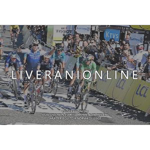 02-07-2022 Tour De France; Tappa 02 Roskilde - Nyborg; 2022, Quick Step - Alpha Vinyl; 2022, Jumbo - Visma; Jakobsen, Fabio; Van Aert, Wout; Nyborg; ©SIROTTI/AGENZIA ALDO LIVERANI SAS