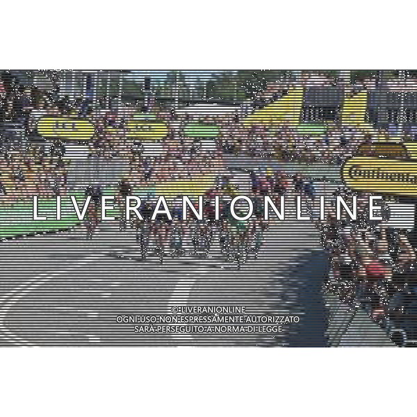 02-07-2022 Tour De France; Tappa 02 Roskilde - Nyborg; 2022, Quick Step - Alpha Vinyl; 2022, Jumbo - Visma; 2022, Trek - Segafredo; Jakobsen, Fabio; Van Aert, Wout; Pedersen, Mads; Nyborg; ©SIROTTI/AGENZIA ALDO LIVERANI SAS