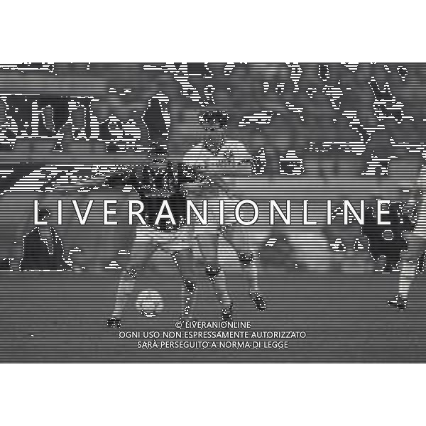13-03-1991 MILANO SEMIFINALE DI ANDATA COPPA ITALIA MILAN-ROMA 0-0 NELLA FOTO MARCO SIMONE E AMEDEO CARBONI AG ALDO LIVERANI SAS