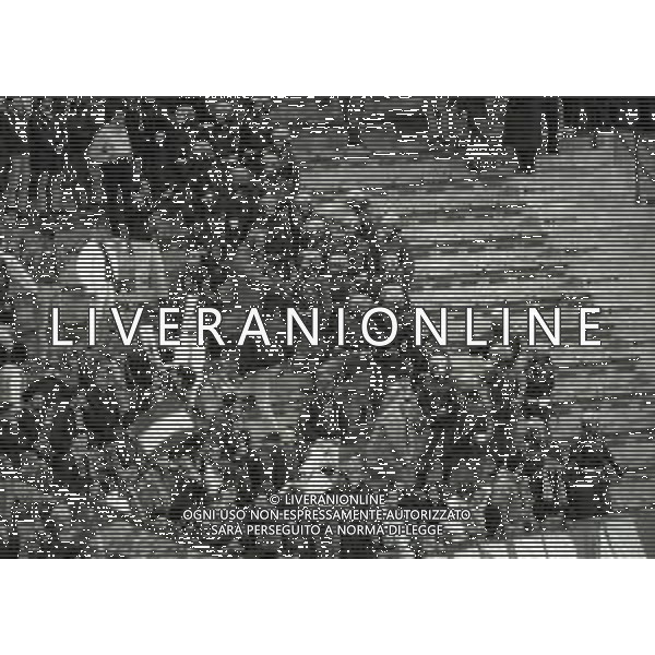 30-03-1993 MILANO SEMIFINALE DI RITORNO COPPA ITALIA MILAN -ROMA 1-0 NELLA FOTO DISORDINI TIFOSI ROMA AG ALDO LIVERANI SAS