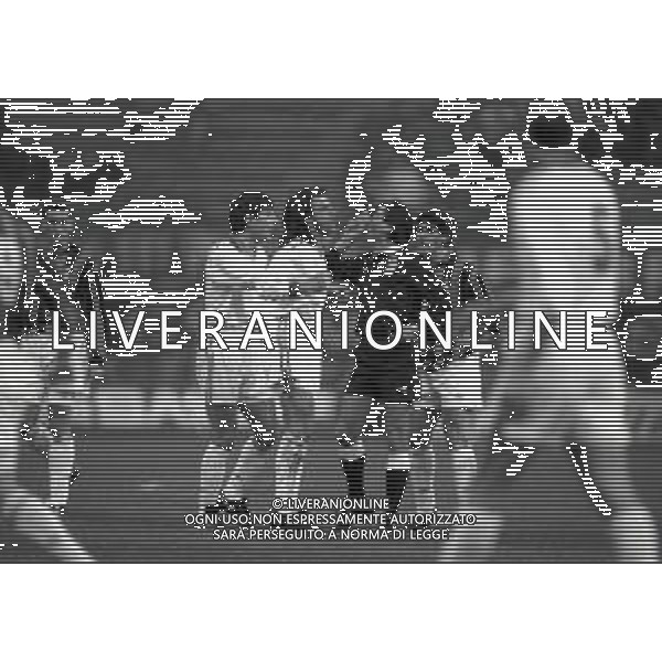 30-03-1993 MILANO SEMIFINALE DI RITORNO COPPA ITALIA MILAN -ROMA 1-0 NELLA FOTO L\'ARBITRO ARCANGELO PESSELLA DICUTE CON GIUESSPE GIANNI E ANTONIO COMI AG ALDO LIVERANI SAS