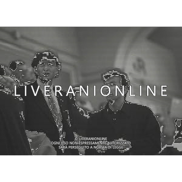 30-03-1993 MILANO SEMIFINALE DI RITORNO COPPA ITALIA MILAN -ROMA 1-0 NELLA FOTO SINISA MAHAJLOVIC E DEJAN SAVICEVIC IN TRIBUNA AG ALDO LIVERANI SAS