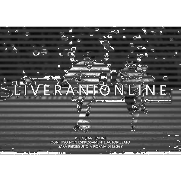 07-11-1993 PARMA CAMPIONATO DI CALCIO SERIE A PARMA-JUVENTUS 2-0 NELLA FOTO ALBERTO DI CHIARA E ANGELO DI LIVIO AG ALDO LIVERANI SAS