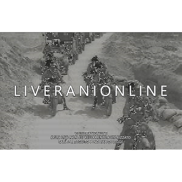 RETROSPETTIVA ENRICO MARIA SALERNO ATTORE NELLA FOTO ENRICO MARIA SALERNO SUL SET DEL FILM“ EL ALAMEIN“ NELL\'ANNO 1968 AG ALDO LIVERANI SAS