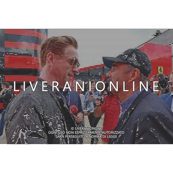 (L to R): Damian Lewis (GBR) Actor with Nigel Mansell (GBR). 03.07.2022. Formula 1 World Championship, Rd 10, British Grand Prix, Silverstone, England, Race Day. - www.xpbimages.com, EMail: requests@xpbimages.com © Copyright: Batchelor / XPB Images/AGENZIA ALDO LIVERANI SAS - ITALY ONLY EDITORIAL USE ONLY