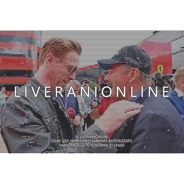 (L to R): Damian Lewis (GBR) Actor with Nigel Mansell (GBR). 03.07.2022. Formula 1 World Championship, Rd 10, British Grand Prix, Silverstone, England, Race Day. - www.xpbimages.com, EMail: requests@xpbimages.com © Copyright: Batchelor / XPB Images/AGENZIA ALDO LIVERANI SAS - ITALY ONLY EDITORIAL USE ONLY