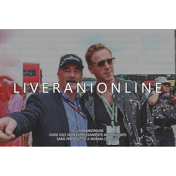 (L to R): Nigel Mansell (GBR) with Damian Lewis (GBR) Actor. 03.07.2022. Formula 1 World Championship, Rd 10, British Grand Prix, Silverstone, England, Race Day. - www.xpbimages.com, EMail: requests@xpbimages.com © Copyright: Batchelor / XPB Images/AGENZIA ALDO LIVERANI SAS - ITALY ONLY EDITORIAL USE ONLY
