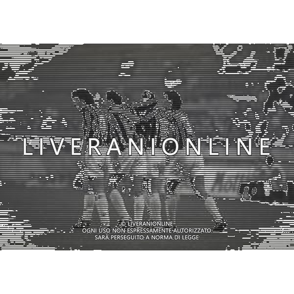 04-11-1992 MILANO OTTAVI DI FINALE DI RITORNO CHAMPIONS LEAGUE MILAN SLOVAN BRATISLAVA 4-0 NELLA FOTO DOPO GOAL MILAN AG ALDO LIVERANI SAS