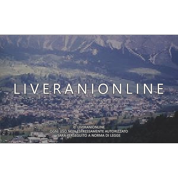 Veduta di Cortina d\'Ampezzo nelle Dolomiti, localita\' della montagna veneta, provincia di Belluno - 1982 ©Archivio Giovanni Liverani/AG ALDO LIVERANI SAS